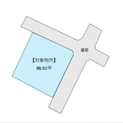 建築条件なしの86.5坪の広い土地です！合志、菊陽、大津方面へのアクセスも良い立地です！